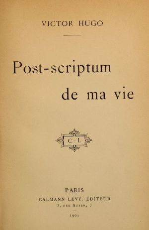 [Gutenberg 63768] • Post-scriptum de ma vie